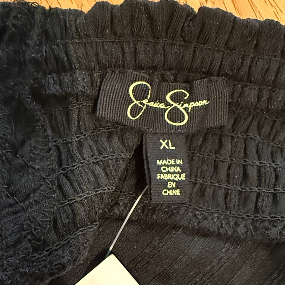 Jessica Simpson Elegant Black Long Sleeve Blouse - Picture 4 of 5